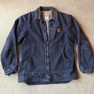 Carhartt Dark Blue Work Jacket large tall